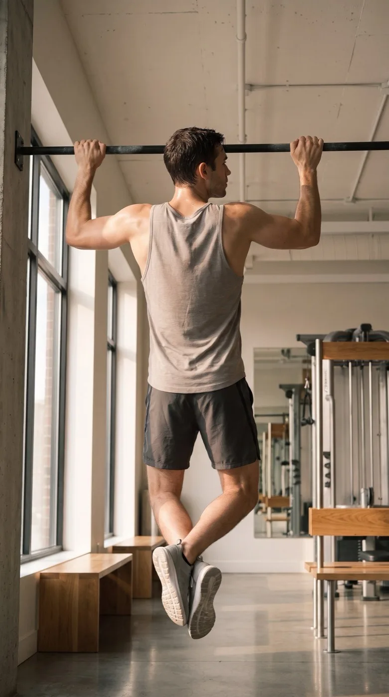 Athlete in workout clothes during training